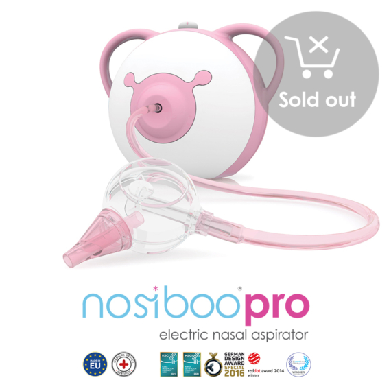 Pink Nosiboo Pro elektromos orrszívó csővel, Colibri fejjel