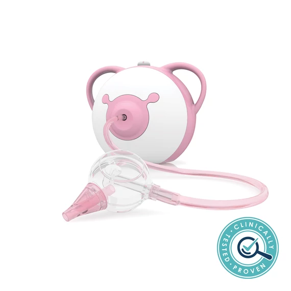 Pink Nosiboo Pro elektromos orrszívó csővel, Colibri fejjel