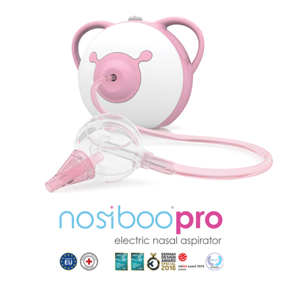 Pink Nosiboo Pro elektromos orrszívó csővel, Colibri fejjel