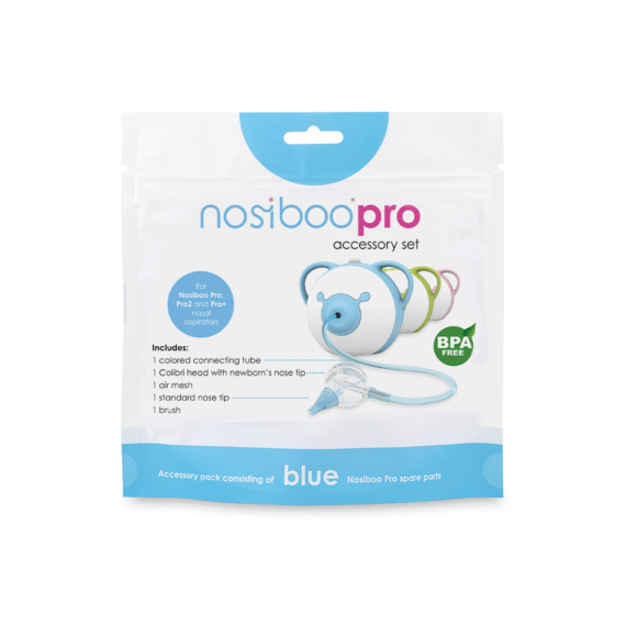 Kék Nosiboo Pro alkatrészcsomag csomagolása