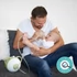 Bild 10/11 - Újdonsült apuka karjában gyermekével, Nosiboo Pro elektromos orrszívót használnak. 